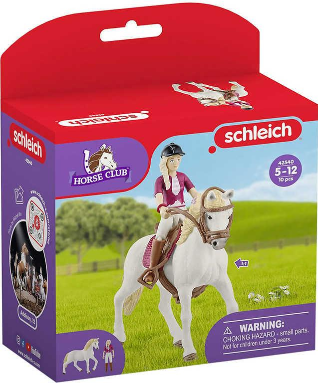 SCHLEICH Sofia na koni figurka ručně malovaná herní set s doplňky plast