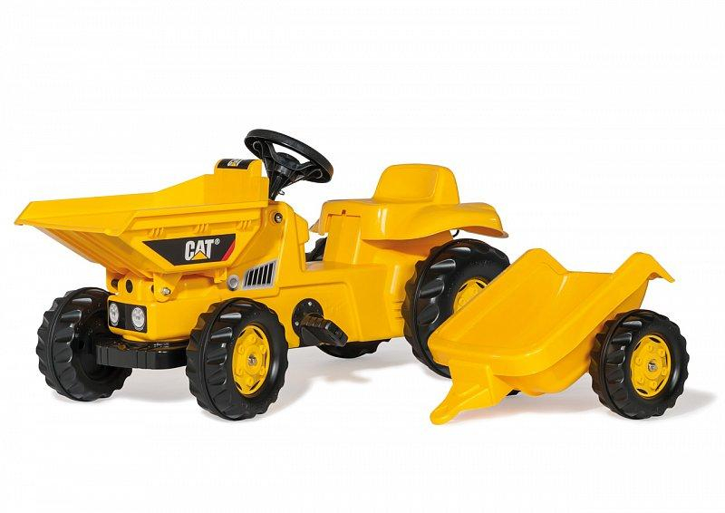 Šlapací traktor - Dumper Kid CAT s vlečkou