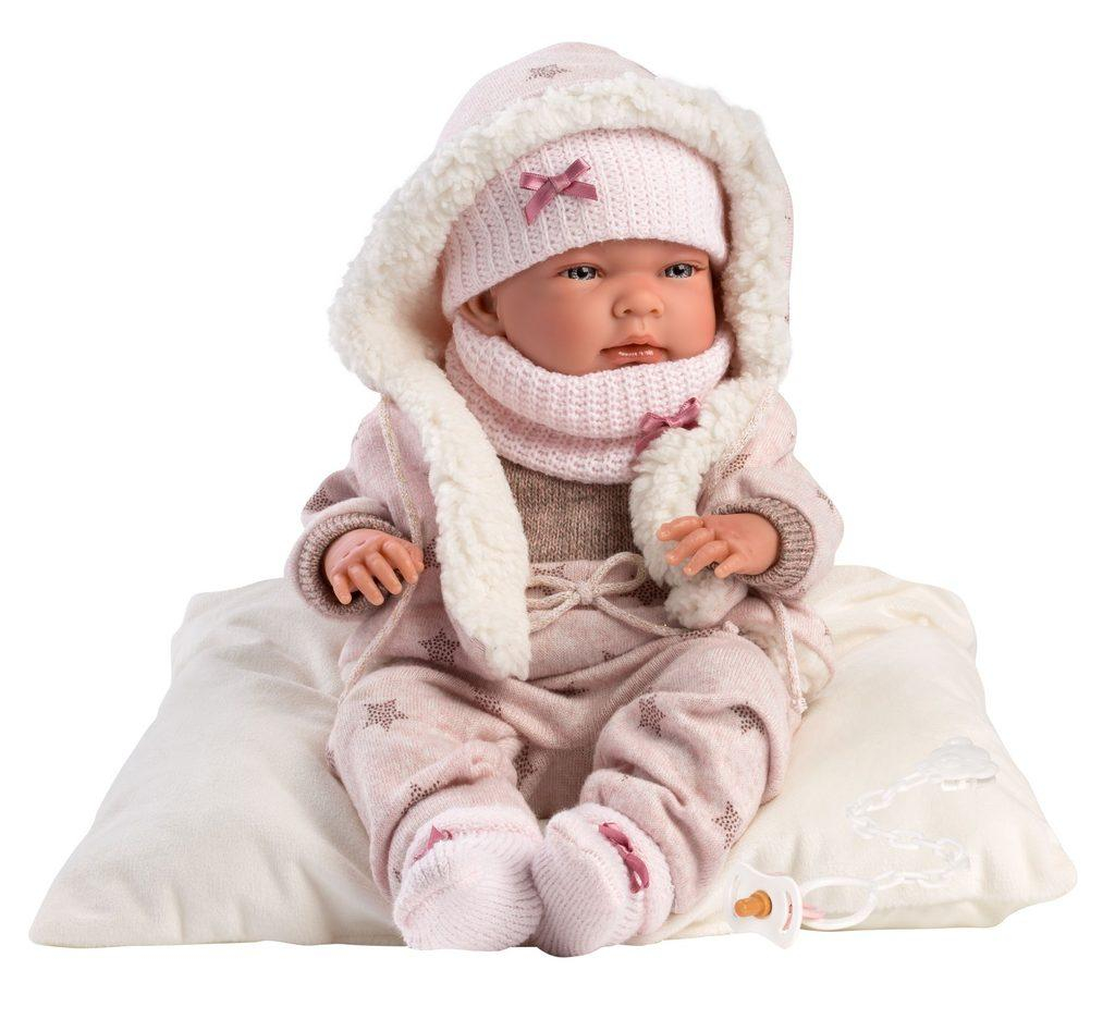 Llorens 73882 NEW BORN HOLČIČKA - realistická panenka miminko s celovinylovým tělem - 40 cm