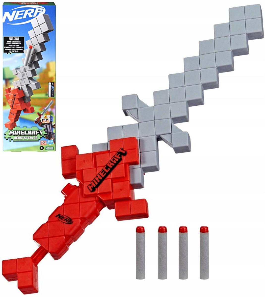 HASBRO NERF Minecraft Heartstealer set blaster meč + 4 šipky Elite