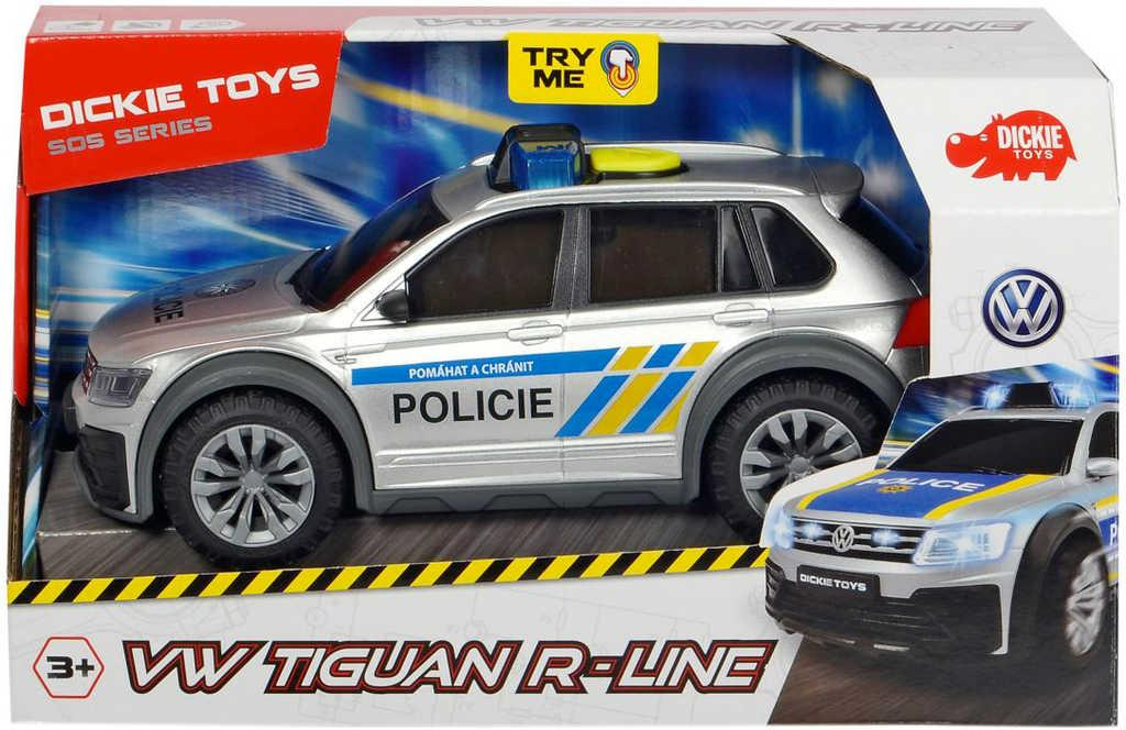 DICKIE Auto Policie VW Tiguan R-Line CZ česká verze na baterie Světlo Zvuk