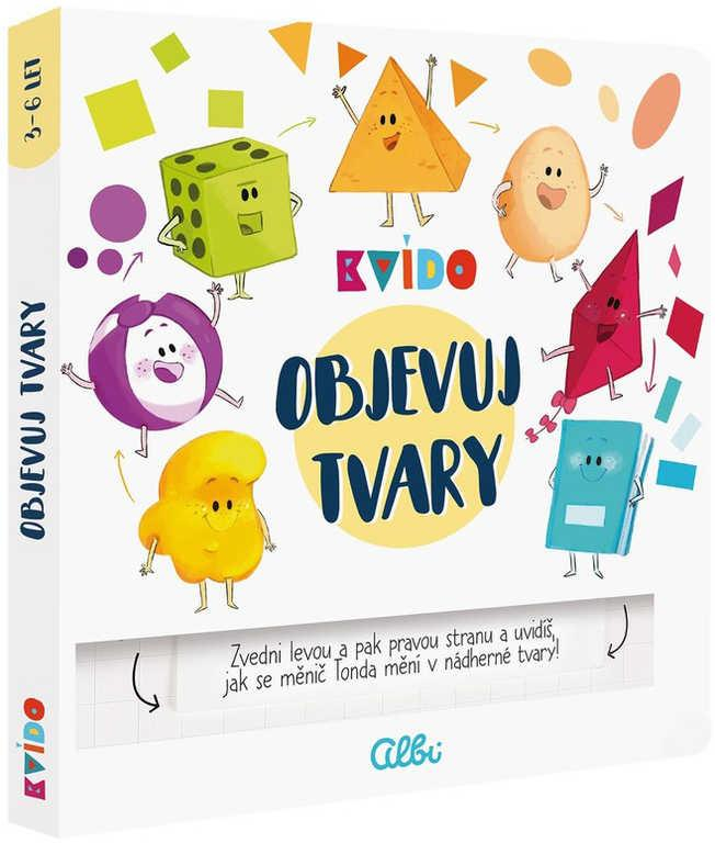 ALBI Kvído Objevuj Tvary naučná kniha interaktivní překlápěcí stránky